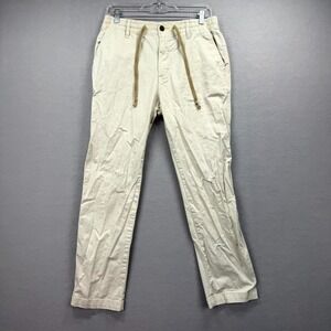 Line of Trade Pants Mens Medium 30x28* Beige Utility Work Stretch Drawstring